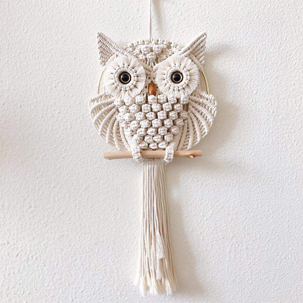 Boho Designs Macrame Owl Wall Hanging