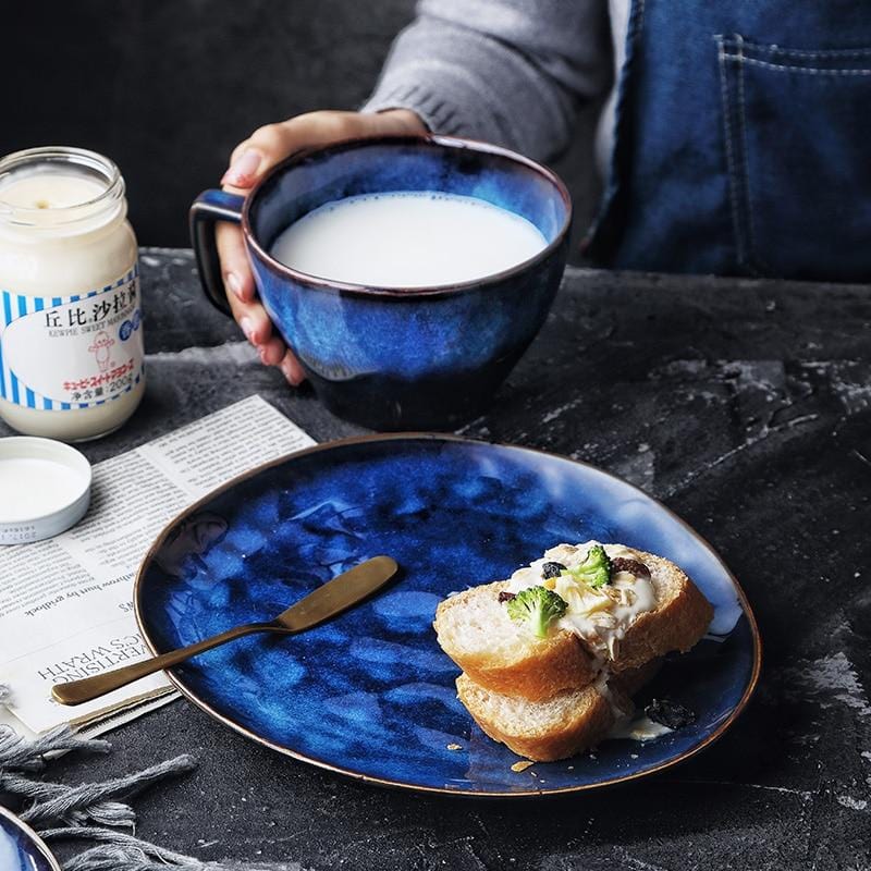 Ocean Waves Deep Blue Soup Cup