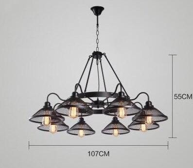 American Rustic Industrial Chandelier