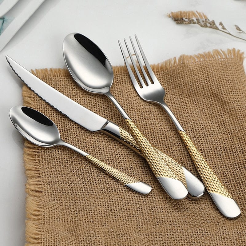 Monarchia Stainless Steel Inlaid Silverware Set