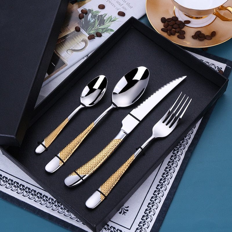 Monarchia Stainless Steel Inlaid Silverware Set