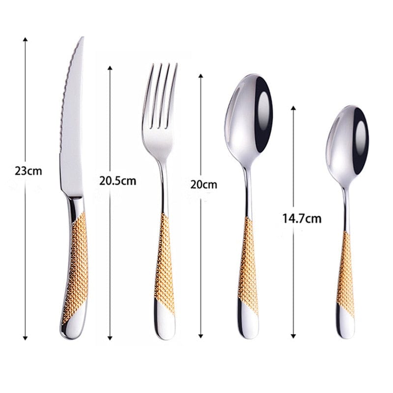 Monarchia Stainless Steel Inlaid Silverware Set