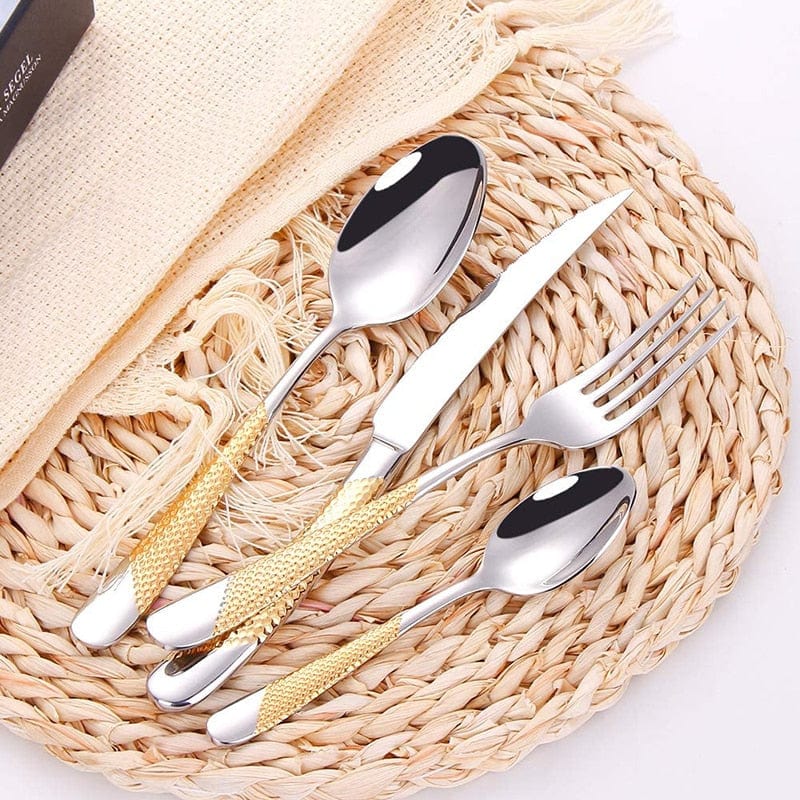 Monarchia Stainless Steel Inlaid Silverware Set