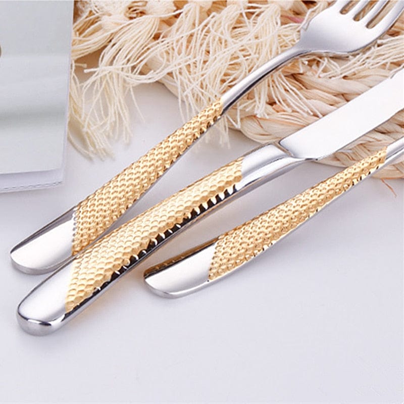 Monarchia Stainless Steel Inlaid Silverware Set