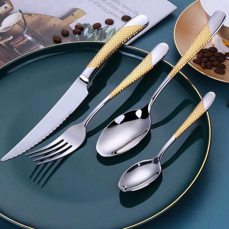 Monarchia Stainless Steel Inlaid Silverware Set