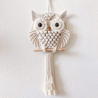 Boho Designs Macrame Owl Wall Hanging